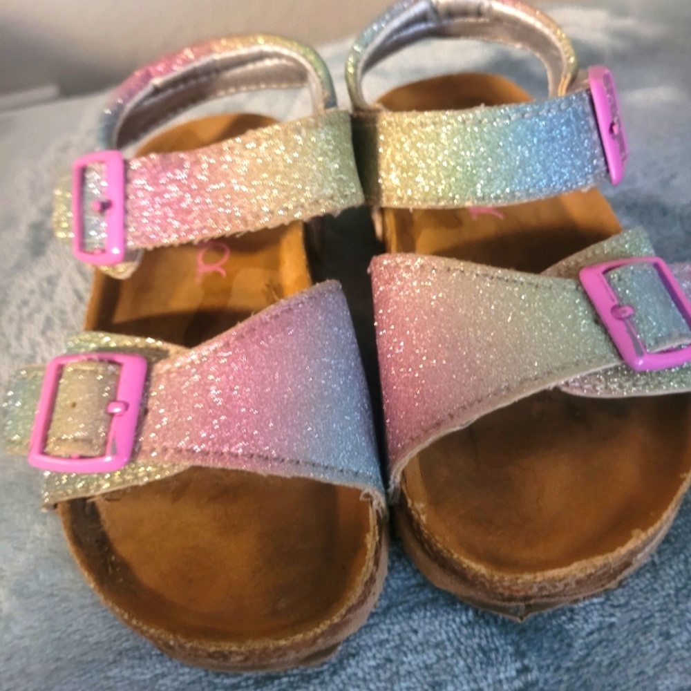 Sugar sparkle rainbow sandles girls toddler 6